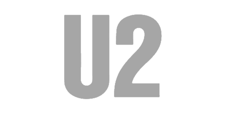 U2 client logo in the Mushroom Productions trusted clients strip